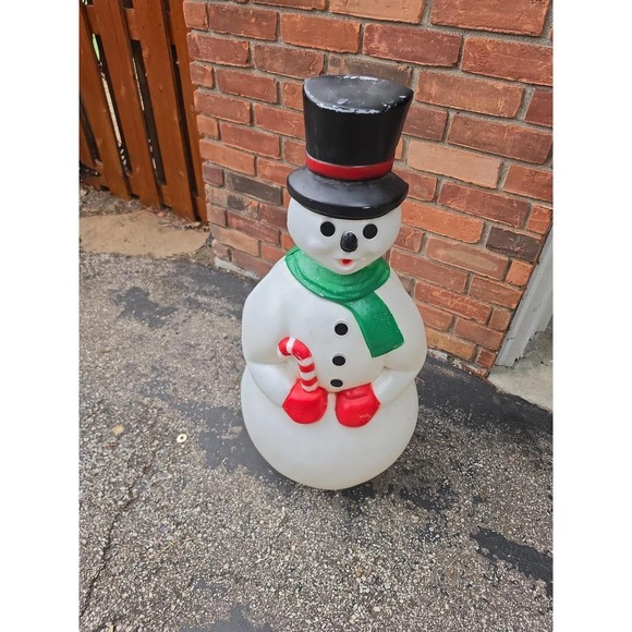 Other - VINTAGE BLOW MOLD EMPIRE FROSTY THE SNOWMAN MISSING PIPE/PLUG LARGE 34"